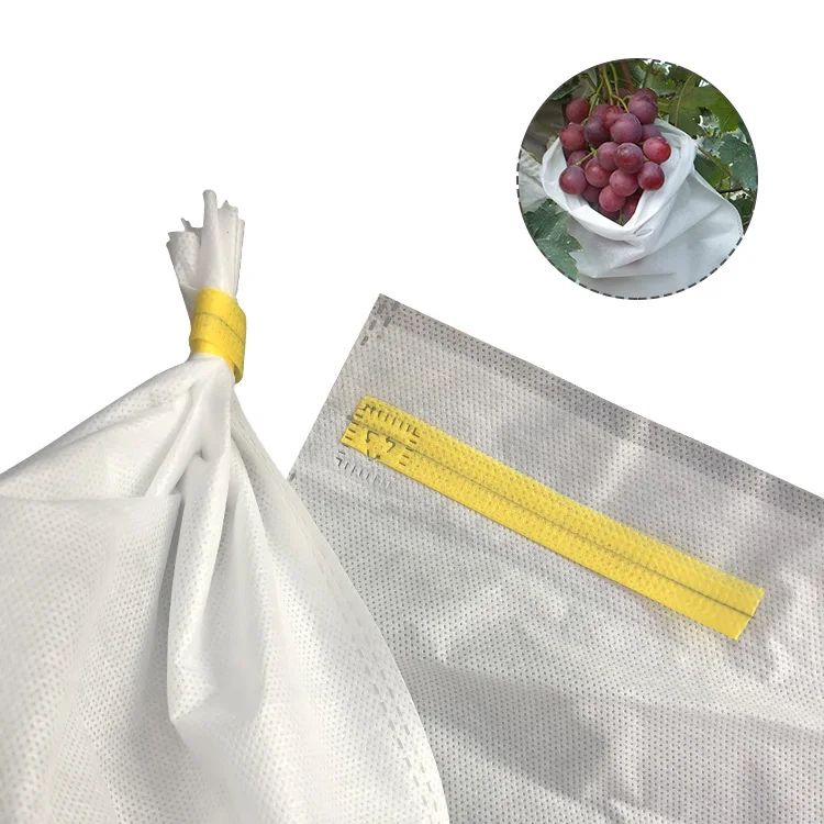 Mingyu Agriculture pp nonwoven fabric fruit protection grape bag grape growing bag white wape ain protecting bags