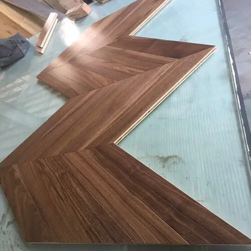 14mm herringbone 3mm wood veneer chevron hardwood flooring