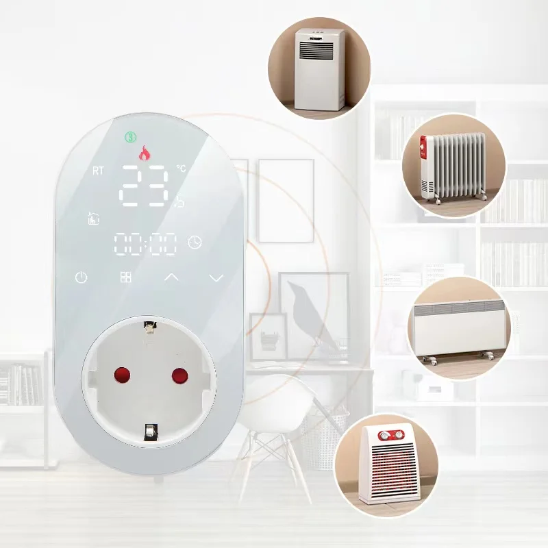 Умный беспроводной программируемый термостат с дистанционным управлением Tuya для электрических систем отопления или нагревателей