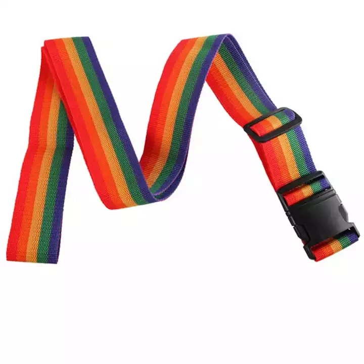 Wholesale Bulk Printed Adjustable Travel Luggage Belt Custom Logo Personalized Nylon Luggage Strap