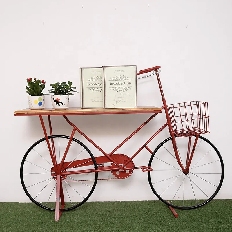 creative display rack flower stand bar shop window floor decoration rack Bicycle Table Decoration