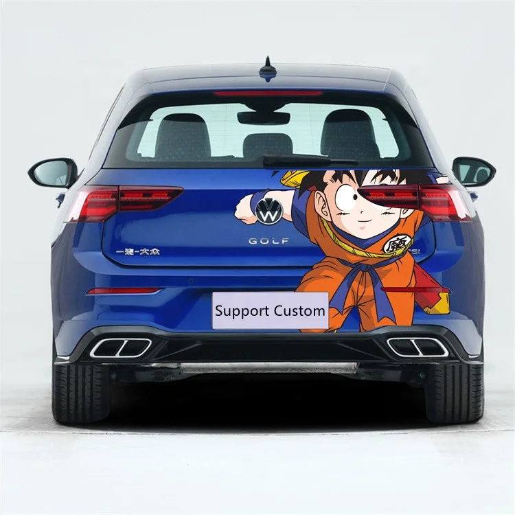 Anime tail car door side full body graphics sticker design custom printing car vinyl 3d anime for cars wrap decal stickers