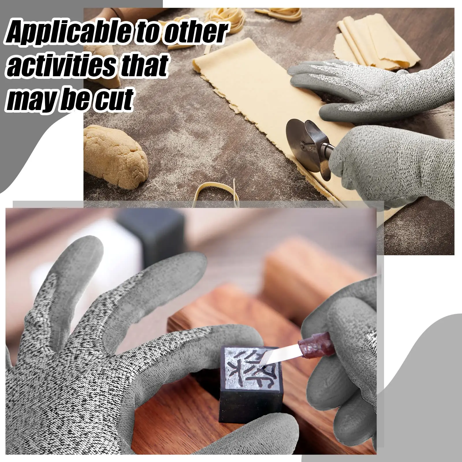 Profional Work Safety Proof Cut Resistant Glove Level 5 Anti-Cut Pu Nitrile Coated in Heat Resistant HPPE Material