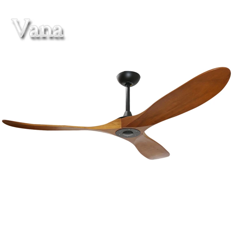 China Ceiling Fan Cheap Shipping 60 inch Modern Luxury Indoor Vintage Wood Blade Ceiling Fans Without Lights 2020