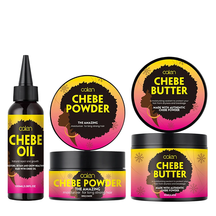 Oalen Private Label 100% Natural Ingredient Hair Care Chebe Powder Oil Butter Chebe Hair Products For Growth