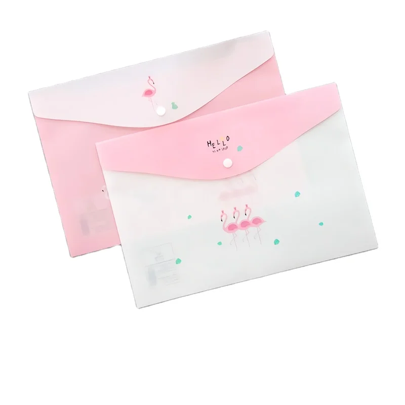 Custom Envelope File Folder Organizer Clear Snaps Buttons Document Bag For Office Supplies
