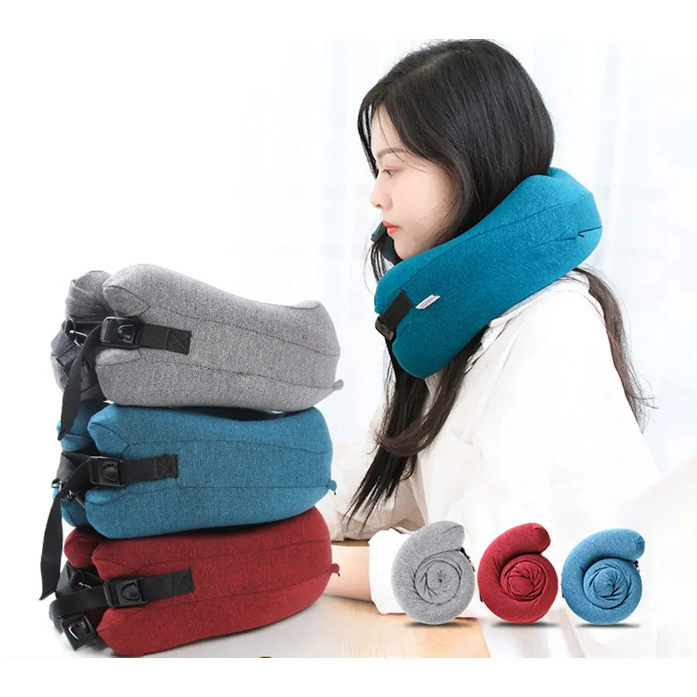 Hot Selling U Shaped Memory Foam Foldable Travel Neck Rest Pillow Cushion Travel Neck Protection Pillow