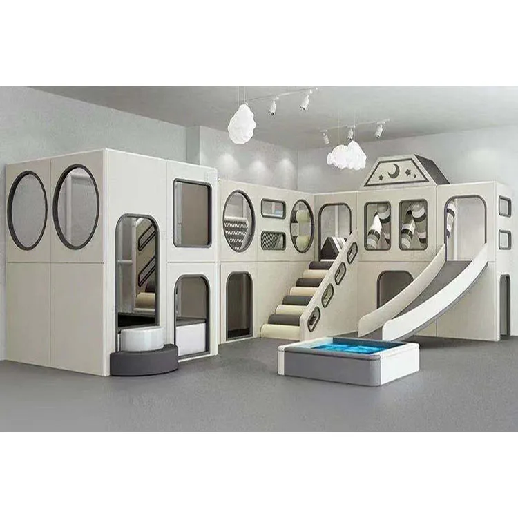 Hanlin Design Climber Playground Soft Play Equipment Gates Indoor Playground Amusement Park Naughty Fort for Adults and Kids