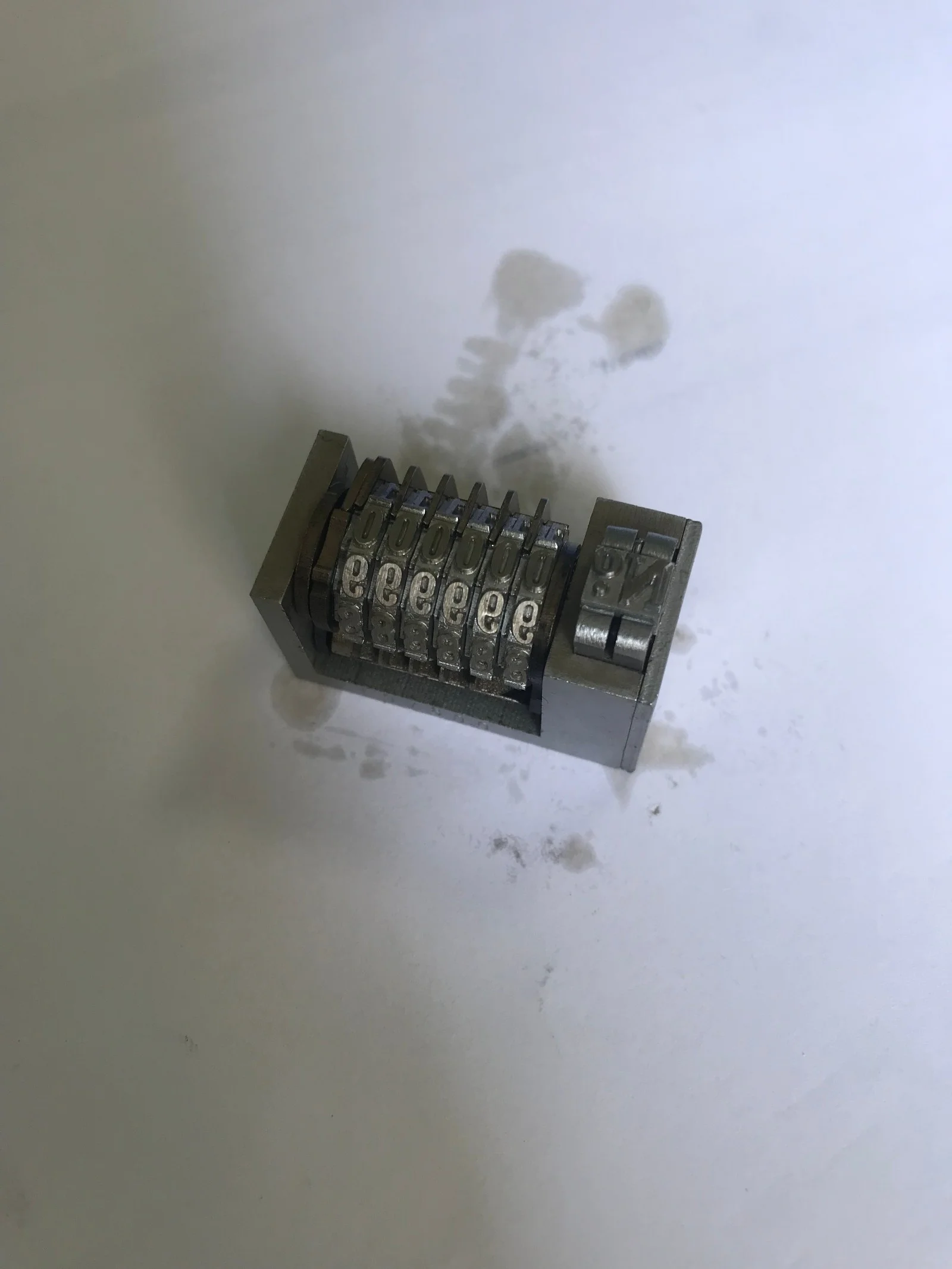 Numerator Machine 4x8 Cicero Roman full steel Font letterpress Numbering machine