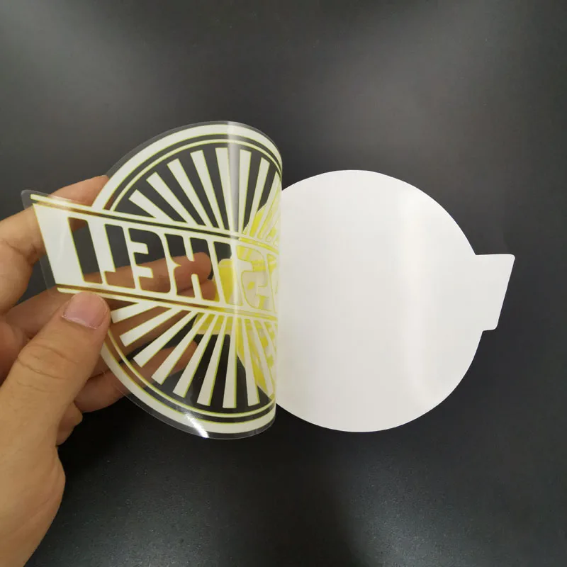 Custom Die Cut Clear Company Logo Transparent Vinyl Sticker Label