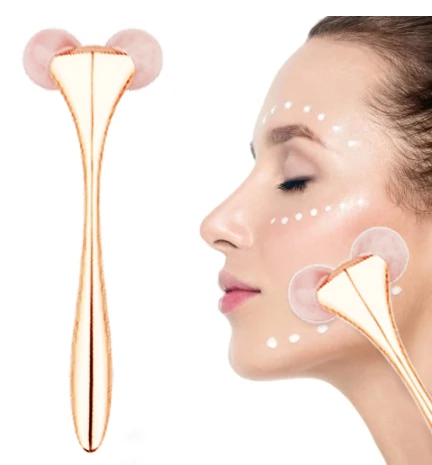 Hot Sell  Natural Stone Jade Roller Facial Massage Tool Set Face Guasha Massager Board Gua Sha Scraper 3d Jade Roller