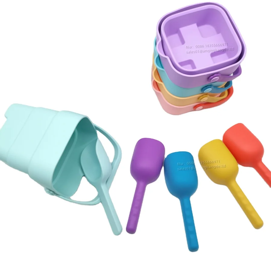 2022 NEW Silicone Foldable Bucket Spade Shovel Set  Silicone Beach Toys