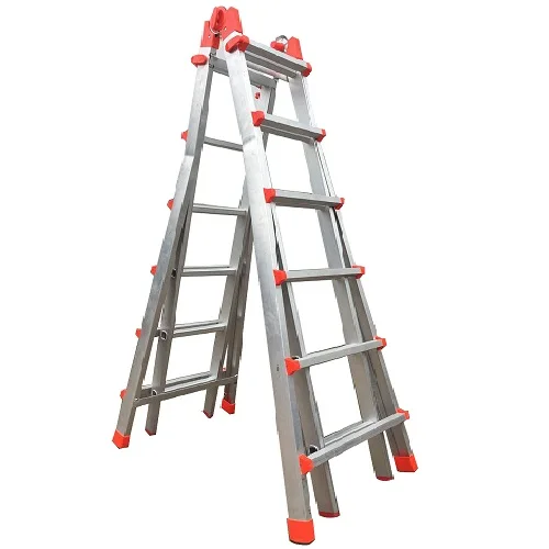 4X6 легкая недорогая удлиняющаяся трубчатая телескопическая многофункциональная складная лестница с шарнирами