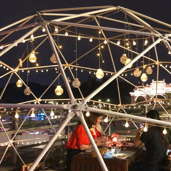 
High quality aluminum white geodesic frame geo dome tent for trade show event party 