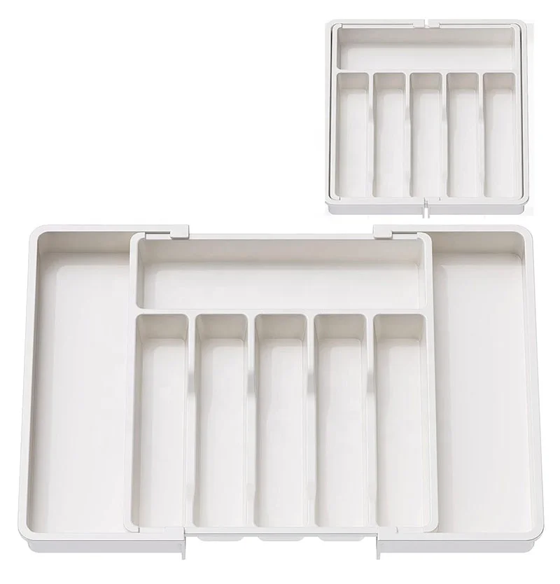 Lowest price Expandable Silverware Drawer Organizer 8 Compartment Non-Slip Adjustable Silverware Trays For Kitchen Drawer