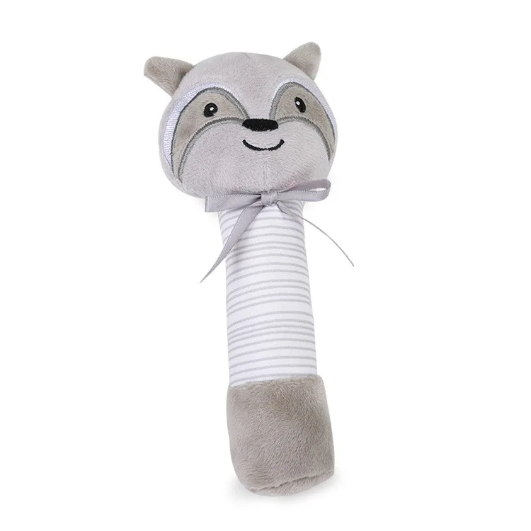 Baby Educational Bed Toy Elephant Comfortable Rattle Hand Grip Rod Toys Soft Teether Cotton Animal Toy Gift Soothing Bb Stick