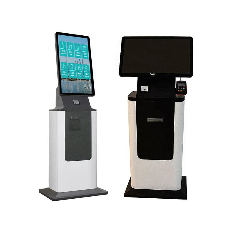 Self service Touch Screen health Kiosk With Barcode Scanner atm cash machine Self Check-in Floor Stand kiosk cash payment kiosk
