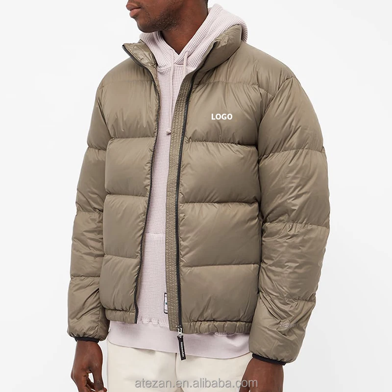 Custom new design Winter windproof Warm down jacket high-quality stuffed bubble quilted down jacket for men