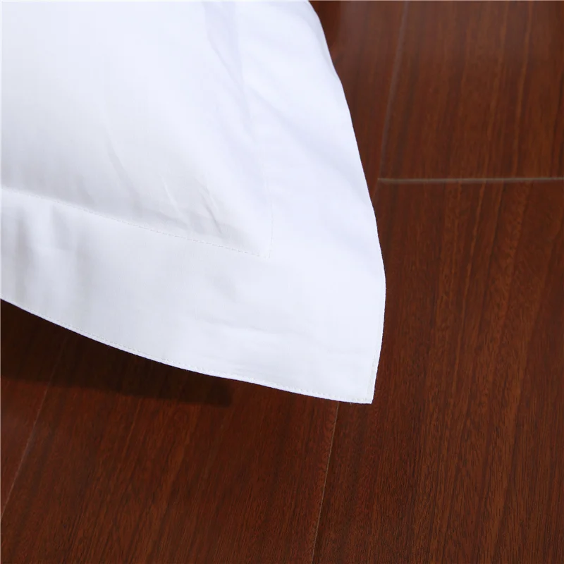White plain 4pcs luxury bedding set 100% cotton hotel bed linen
