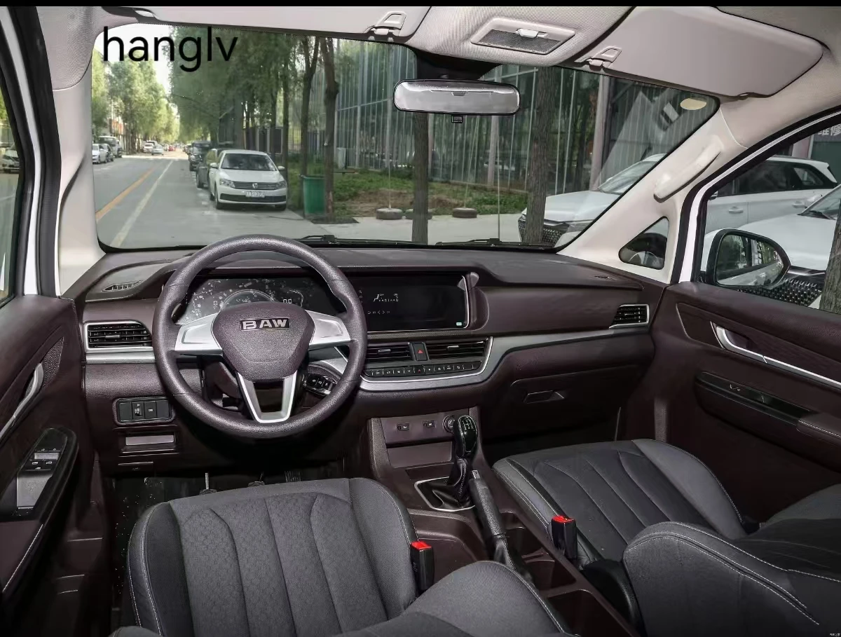 High quality BAW CNG gasoline stow in go 9 seater delivery mini van cleef box for sale