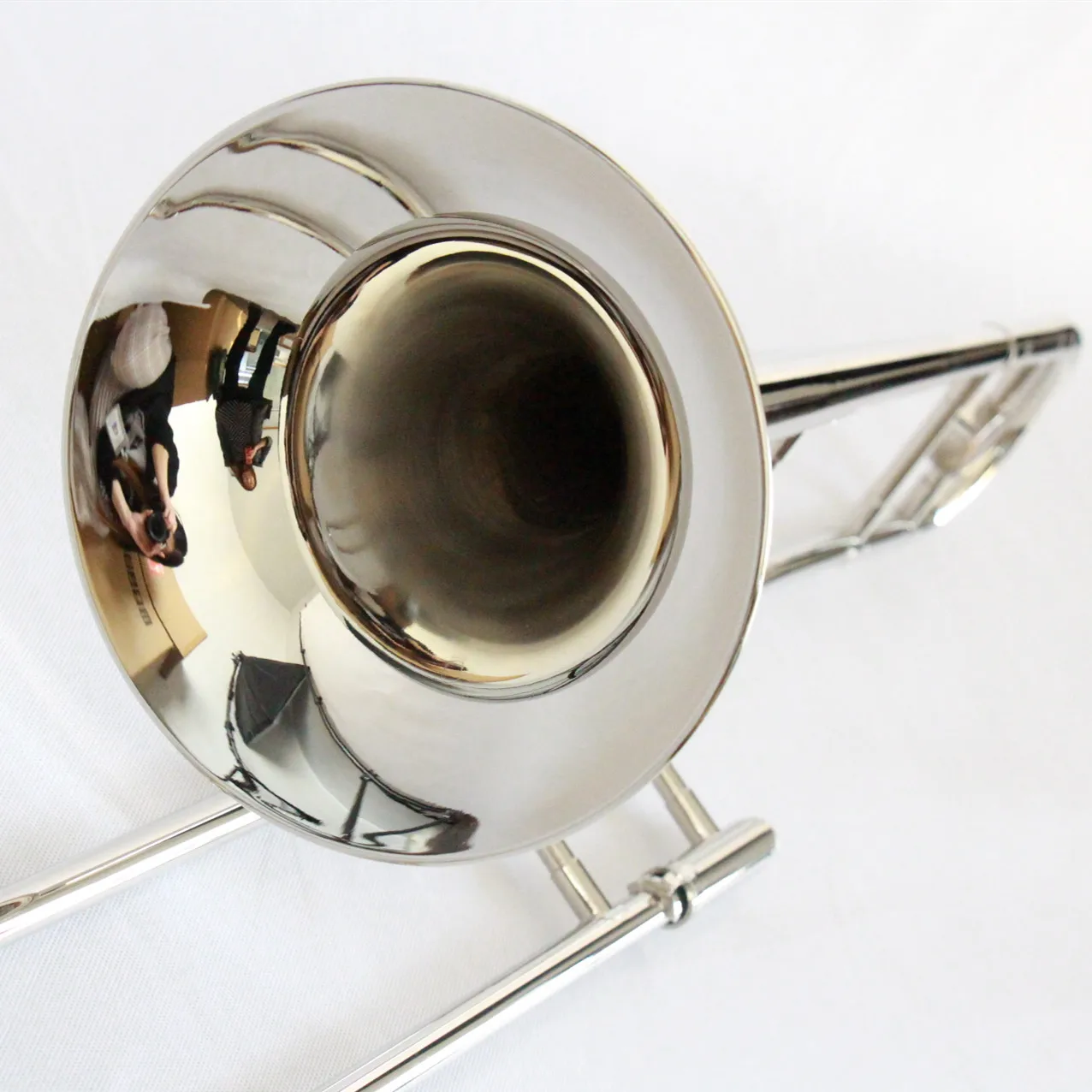 Popular brass Instruments Bb key brass body Nickel Plated trombone professional marching trombone
