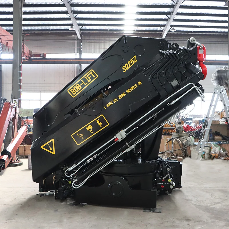 Factory Price Bob-Lift Knuckle Boom Truck Mounted Crane Hydraulic Articulated Crane 25 Tons for Manufacturing