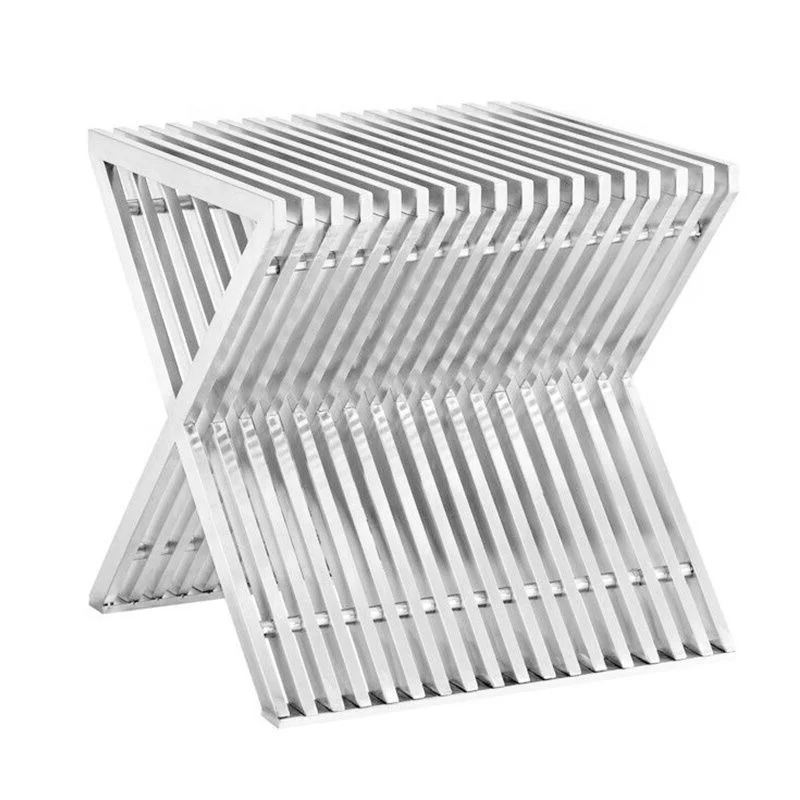 Italian stainless steel electroplate foot stool relax living room stools small side table