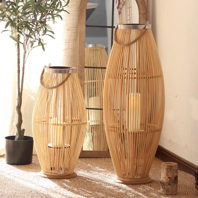 Home decoration ornaments, retro wind lamps, floor to ceiling candlesticks, hotel display windows