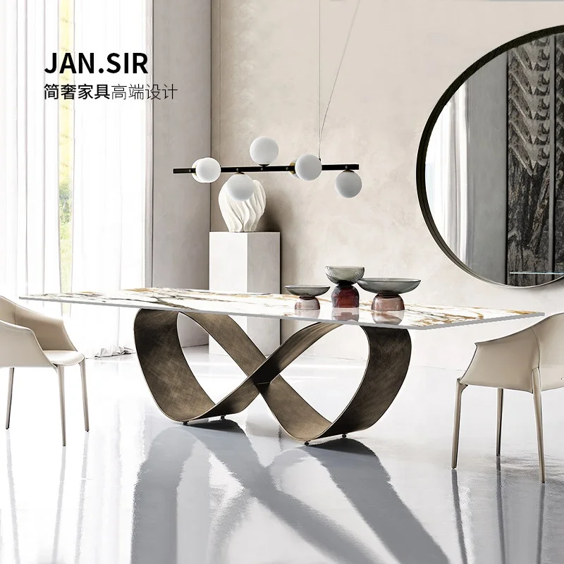 5605 Modern  8 seater dining table wood chairs set