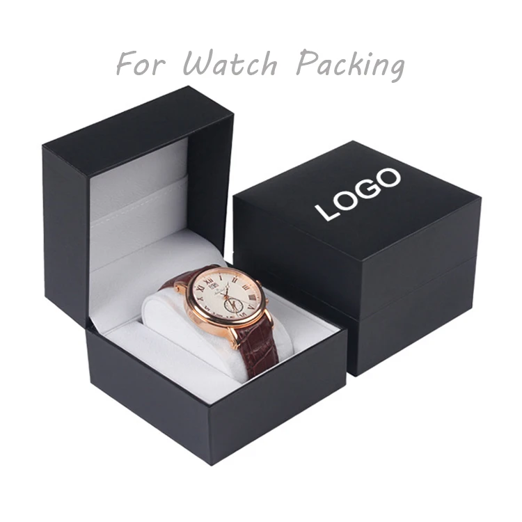 Custom Logo Wrist Paper Black Luxury Watch Box,watch Boxes & Cases,watch Boxes