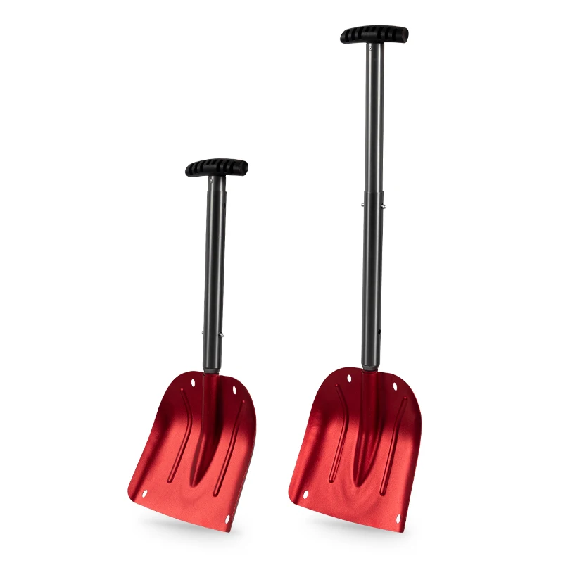 XTP Portable T Handle Aluminum Snow Shovel Pusher Folding Telescopic Snow Pusher