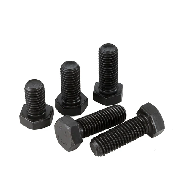 High strength grade 12.9 black hex bolt DIN933 DIN931
