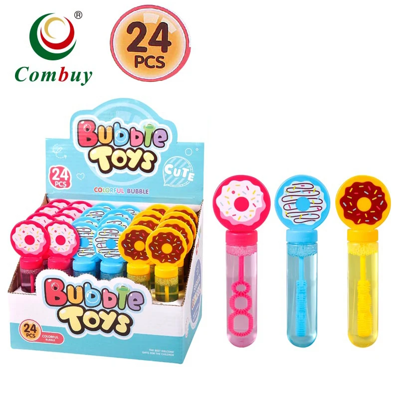 Colour cartoon 24PCS mini wand blower bubble stick toy