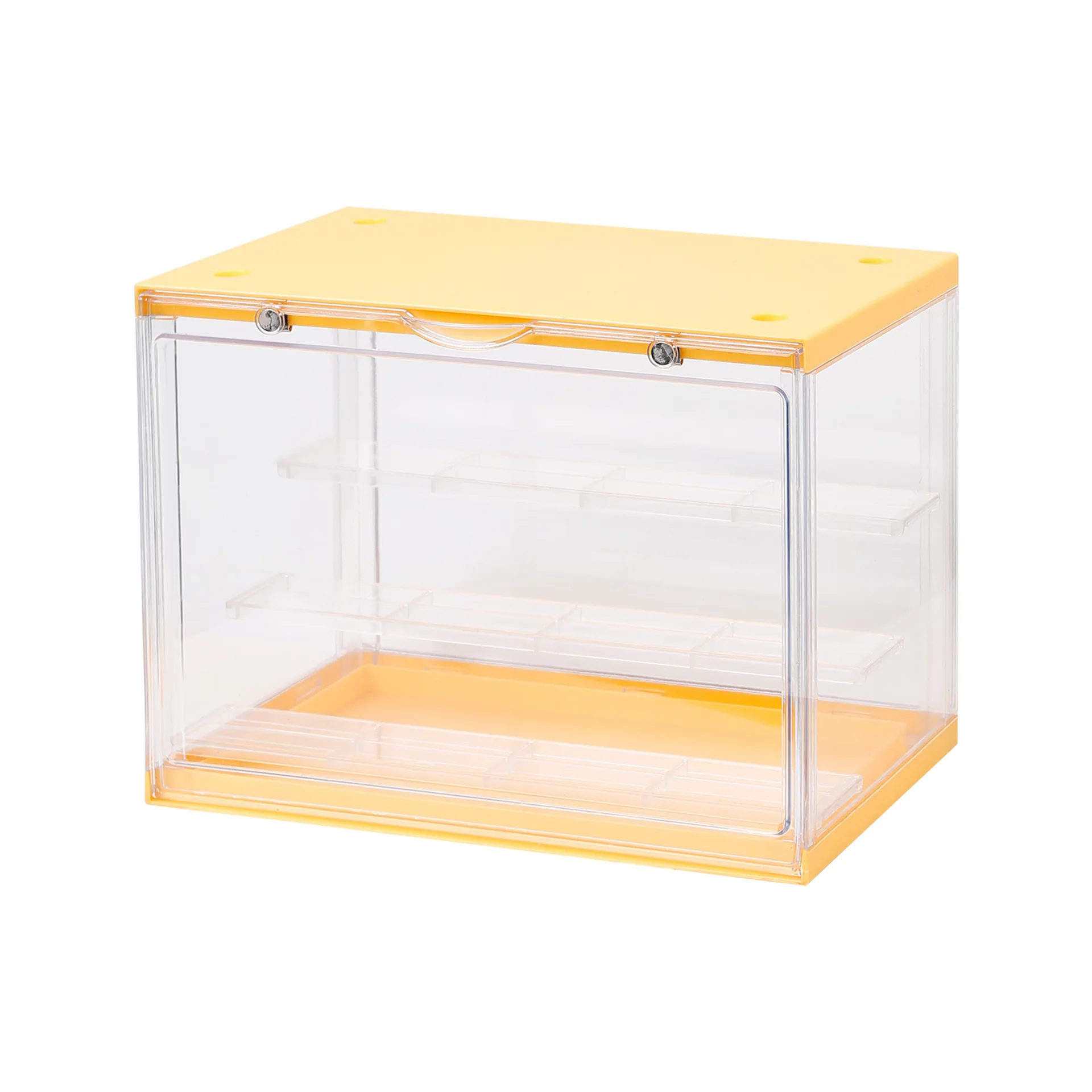 Wholesale Clear Acrylic Toy Figure Display Case Doll Storage Box Kids With Lid Foldable Transparent Dust Proof Magnetic For Home