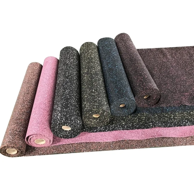 6MM Gym Accessory Natural Gym Rubber Floor Mat High Quality Gym Rubber Flooring Rolls