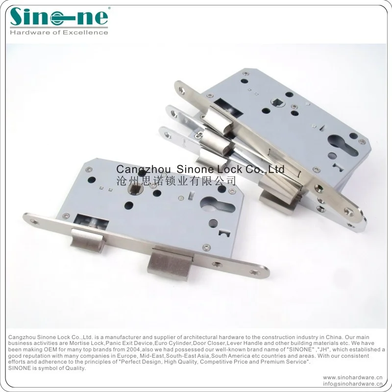 DIN18251 /EN12209 Euro Fire rated SS304 CE Mortise sash Lock Set with Lever Handle profile cylinder mortice lock case