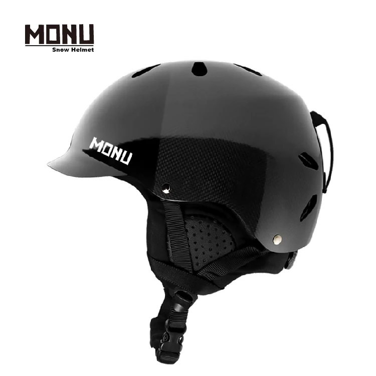 New arrival winter hot sale product High quality hard Carbon Fiber Helmet for snow sport skiing snowboard ski
