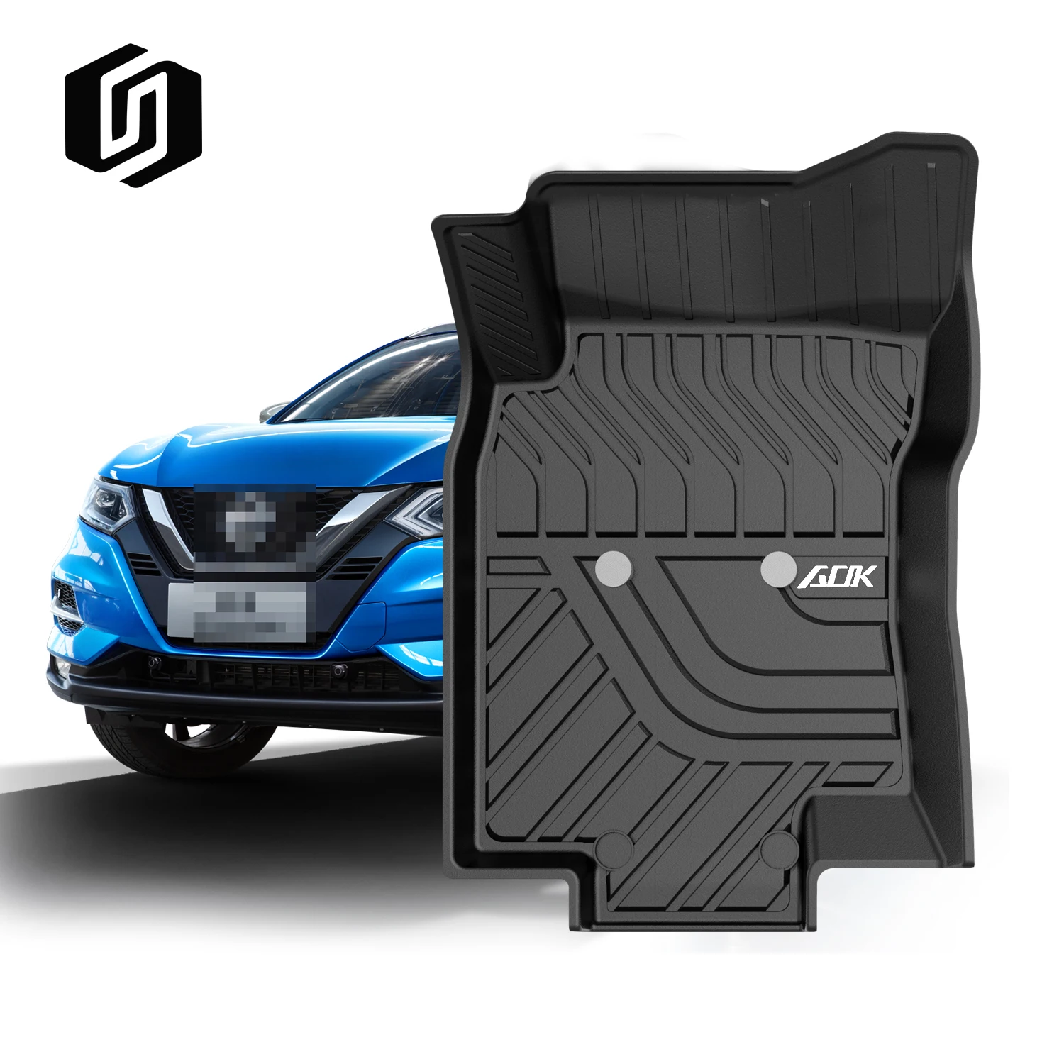 Low Price Vehicle Universal Three Pieces Anti-Slip 3d TPE Car Floor Mat For Nissan Qashqai