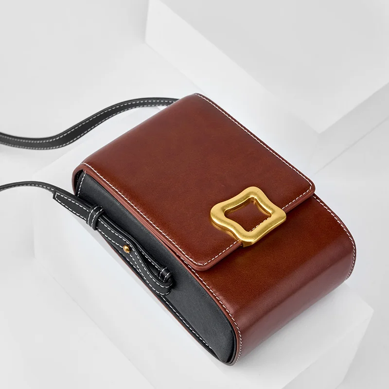 female custom small shoulder bag cell phone crossbody shoulder bag women genuine leather messenger bag for women