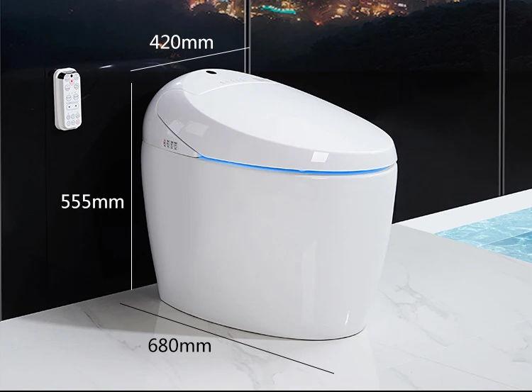 Luxury Warm Wash Self Clean Electronic Toilet Bathroom Automatic Feet Sensor Ceramic Toilets WC