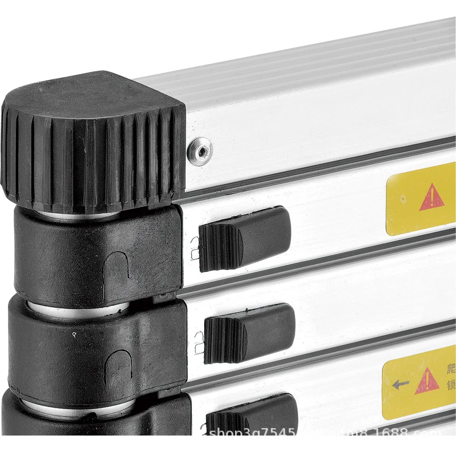 Thickened aluminum alloy pull ladder outdoor portable foldable telescopic ladder