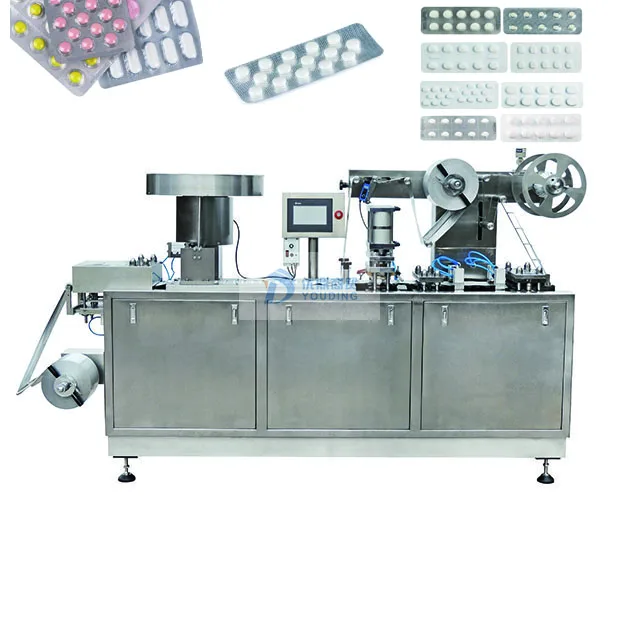 Aluminum Plastic Flat Plate Automatic Blister Pack Machine Tablet Softgel Gelatine Capsule Blister Packing Machine