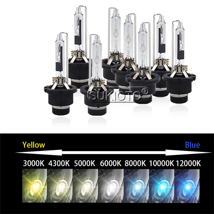 SUKIOTO 2 шт Оригинальные OEM 35W 55W ксеноновые лампы D2S D2R D4R D4S 6000K 4300K 5000K 8000K 10000K металлический коготь