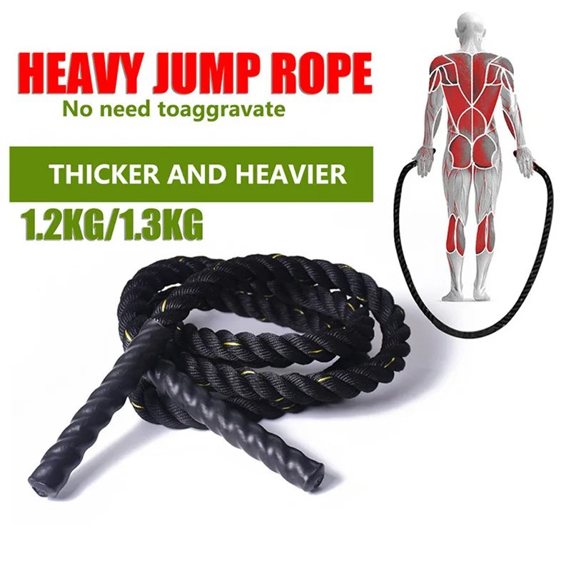 Custom Logo 2.8 3 9 12 15 Meter Length Workout Exercise Battle Rope Fitness Heavy Skipping Weighted Jump Rope