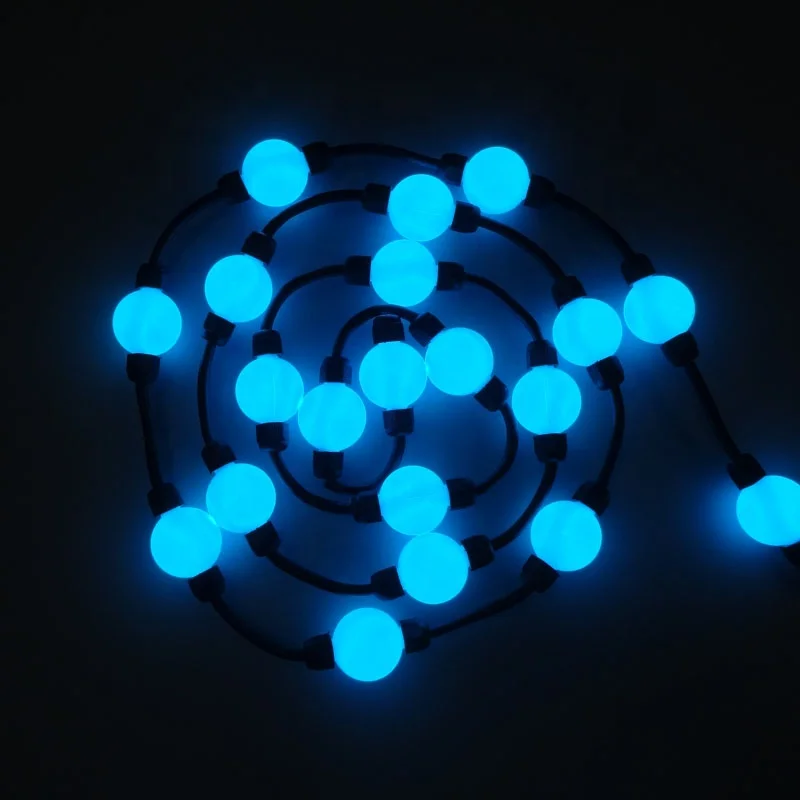 WS2811 6LEDs 3535 DC24V 3D effects 360 degree addressable pixel led ball light string 10pcs/string waterproof IP68
