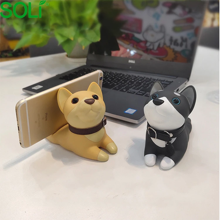 Милый щенок собака настольная подставка для мобильного телефона с рисунками из мультфильмов мобильный смартфон кронштейн орнамент в машину струйного принтера Desk