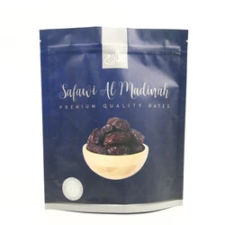 Custom logo reusable 300g Plastic self press seal zipper plastic stand up jujube dry fruit bags