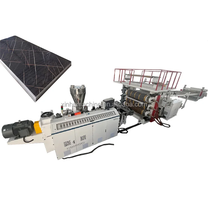 Automatic UV wall decorative plate microcrystalline stone board pvc marble wall panel making machine