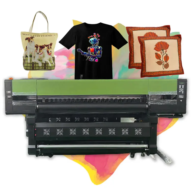 Hot products sublimation Printer with 2 6 8 I3200 Printheads Digital Polyester Textile printer