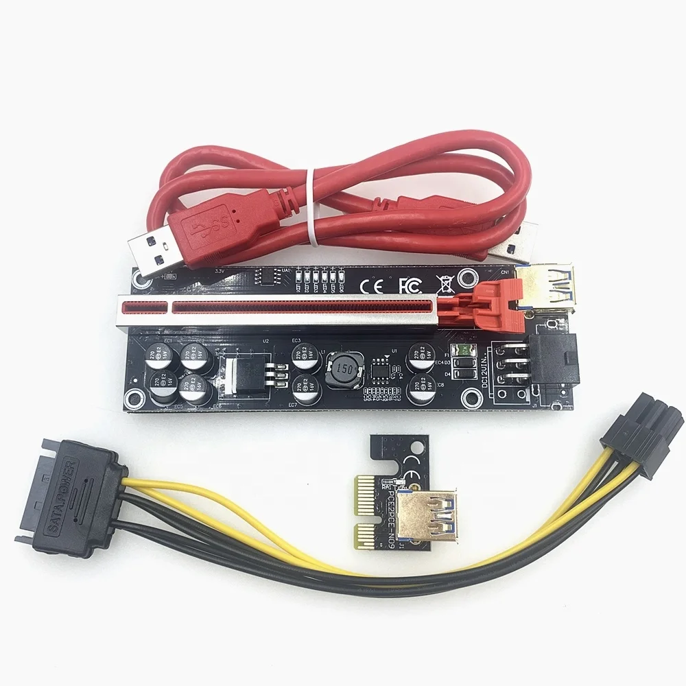 010S Riser card VER010S Plus PCI-E Gold USB 3.0 PCI Express Extender 1X to 16X Graphics Card